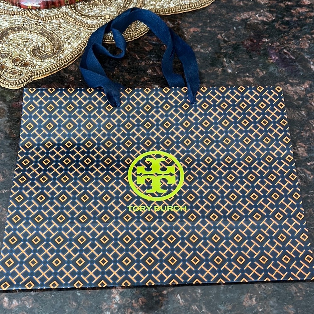 Tory Burch Paper Shopping Bag With Woven Handles